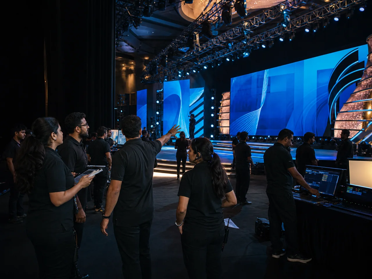Infinite Events team producing a live event